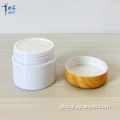 Jars For Creams And Lotions AS Cream Jar with Water Transfer Wooden Cap Supplier